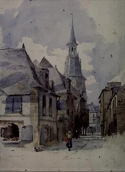 フランス、ディナンの街路（図）